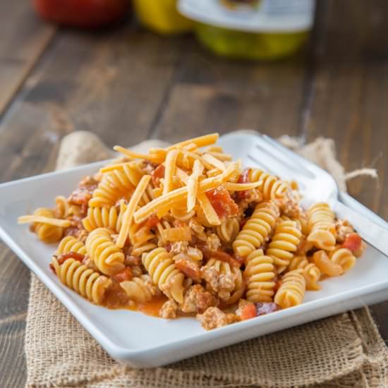 Bacon Cheeseburger Pasta Skillet
