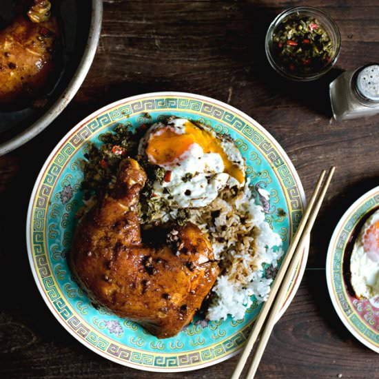 braised chicken leg rice