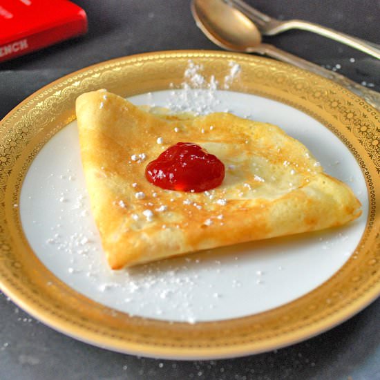 Strawberry Rhubarb Crepes