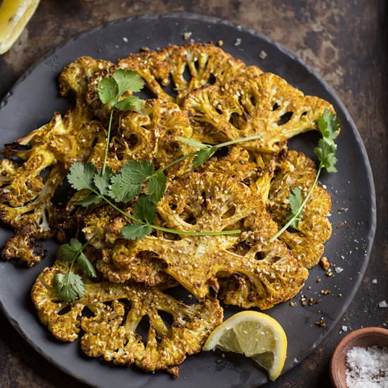 Roasted Cauliflower with Curry