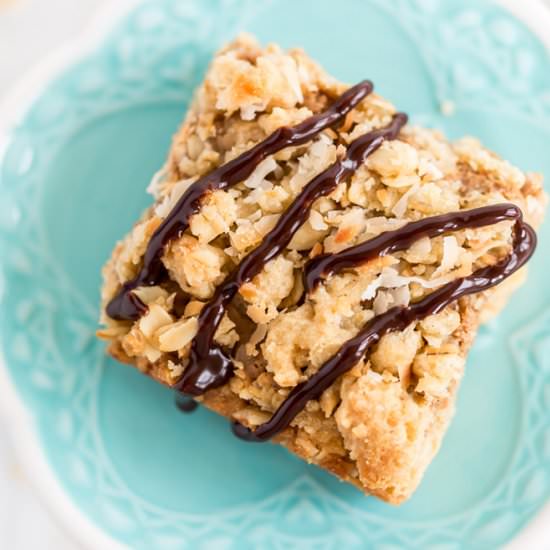 Coconut Peanut Butter Oatmeal Bars