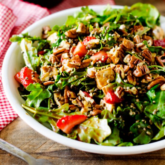 Strawberry Salad with Chocolate Vinaigrette