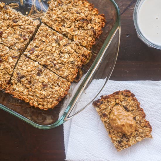 Peanut Butter Oat Bars with Dates