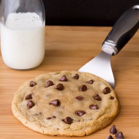 Giant Chocolate Chip Cookie for One