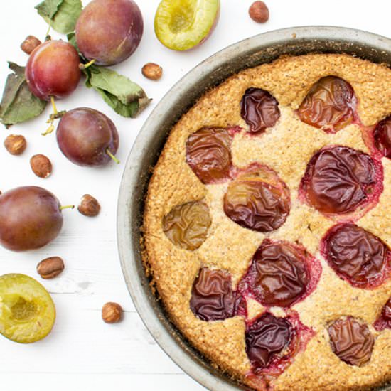 Plum & Hazelnut Cake
