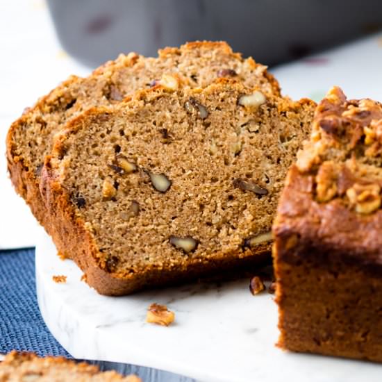 Spelt and Buckwheat Banana Bread