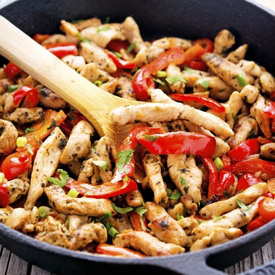 20-Minute Skillet Chicken Fajitas