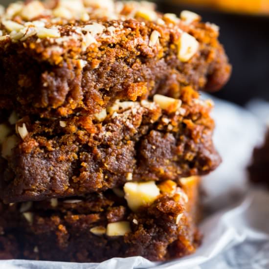 Paleo & Vegan Pumpkin Blondies