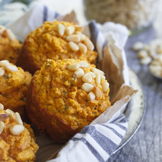 Toasted Pine Nut Herb Muffins