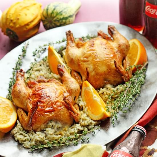 Coca-Cola Glazed Cornish Hens