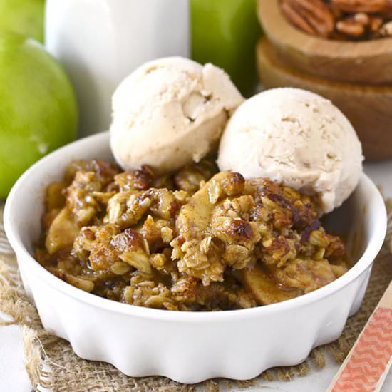 Caramel Apple Crisp with Easy Caramel