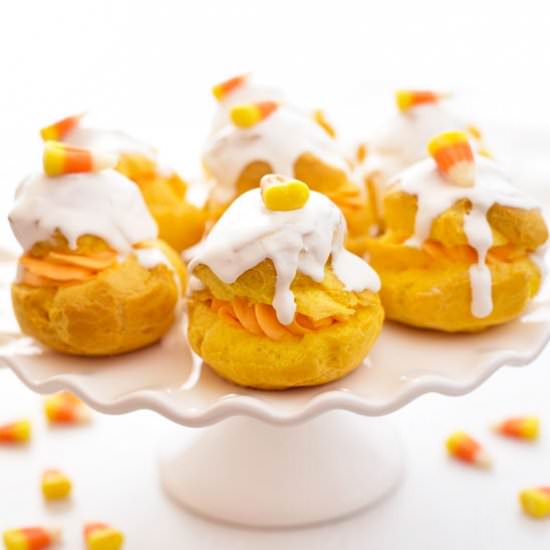 Candy Corn Cream Puffs