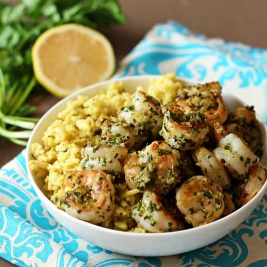 Shrimp Chimichurri & Rice Pilaf