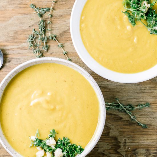 Mustard Maple Pumpkin Apple Soup