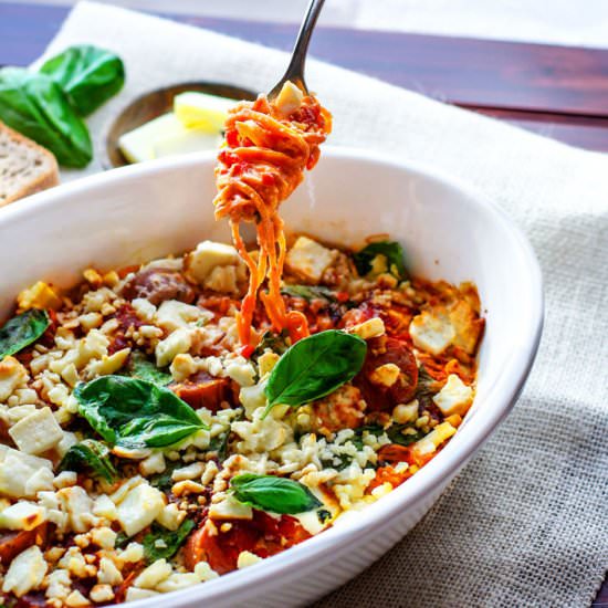 Sweet Potato Spaghetti Casserole