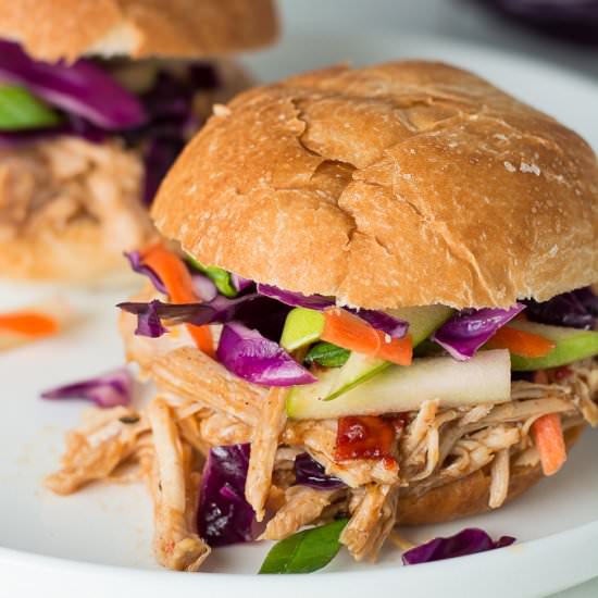 Apple Bourbon Pulled Pork Sliders