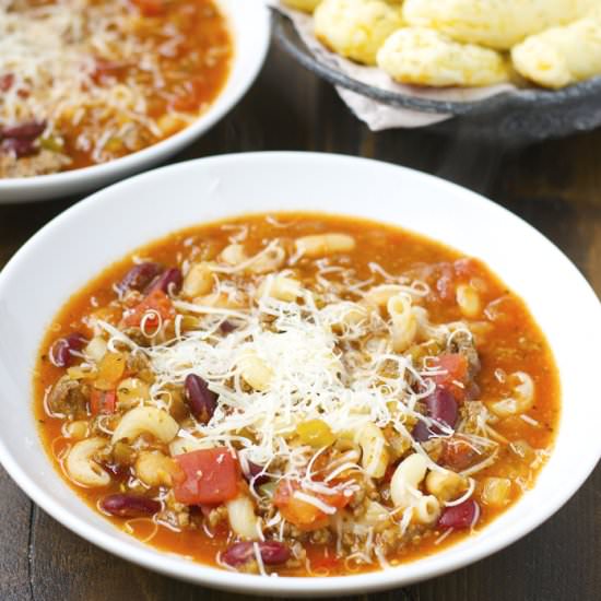 Slow Cooker Pasta Fagioli