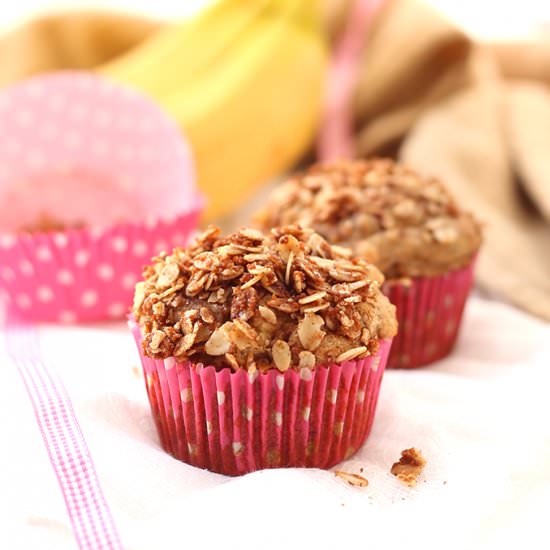 Banana Cinnamon Crumb Muffins