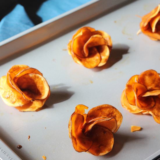 Spiced Sweet Potato Flowers