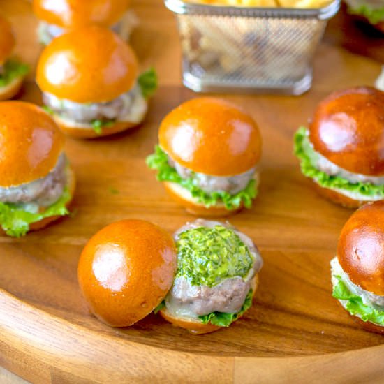 Chimichurri Burger Bites