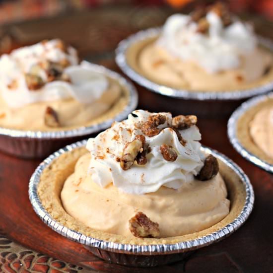 Mini Pumpkin Pecan Cheesecakes