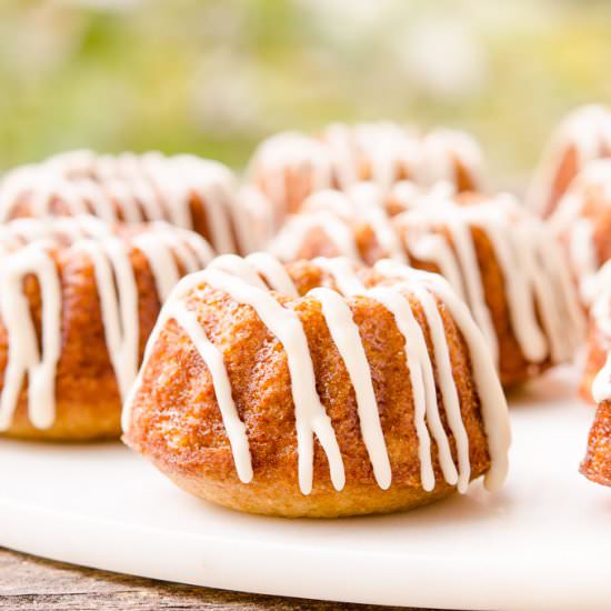 White Russian Mini Bundt Cakes