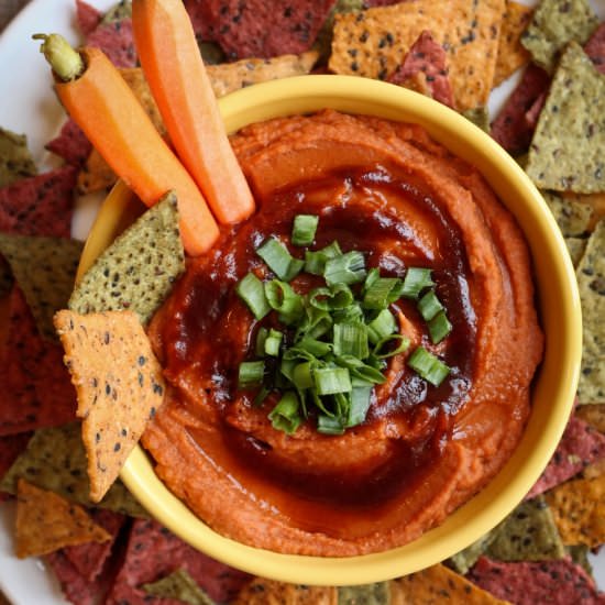 Oil-Free Barbecue White Bean Hummus