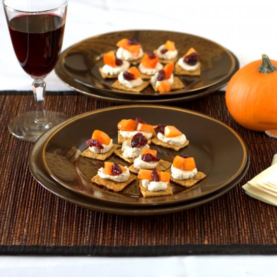 Persimmon & Goat Cheese Bruschetta