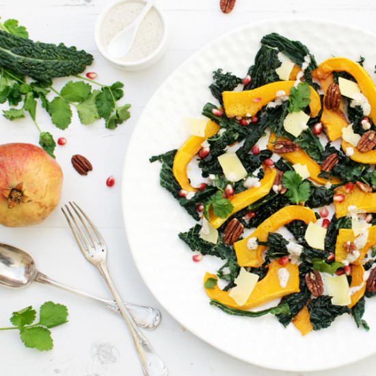 Butternut, Kale & Comté Salad