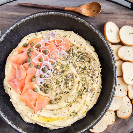 “Everything” Hummus & Lox