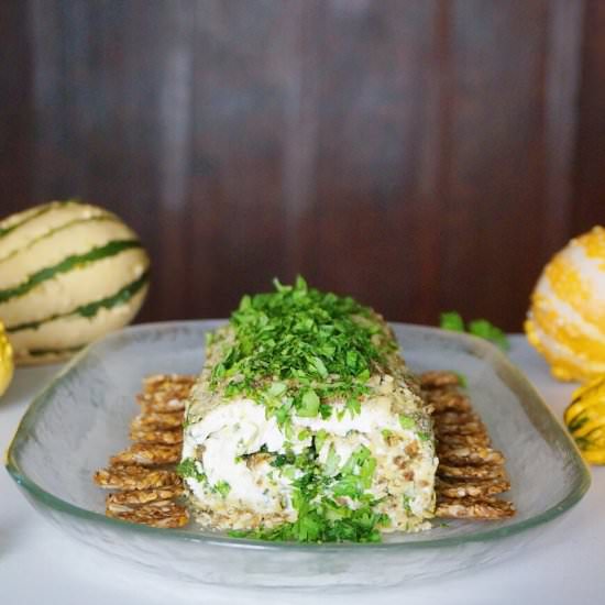 Savory Crusted “Cream Cheese” Log