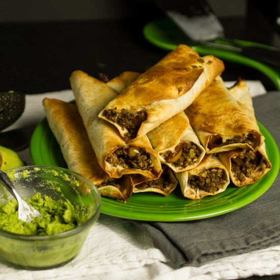 Baked Vegetarian Flautas