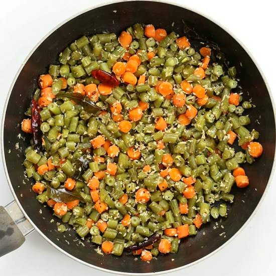 Carrot, Green Bean, and Coconut Stir Fry