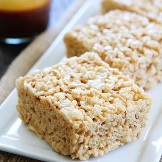 Salted Caramel Rice Krispies Treats