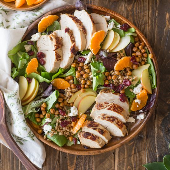 Turkey Farro Salad With Chickpeas