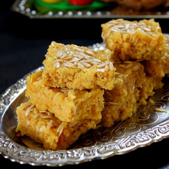 Kaddu Besan Burfi