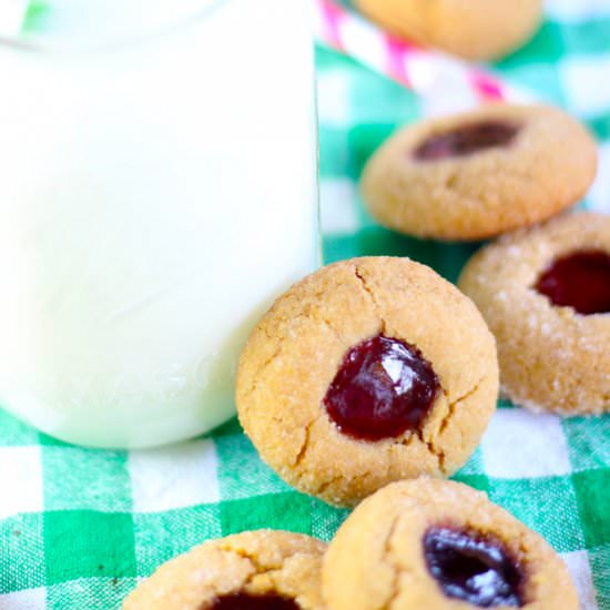 PB&J Thumbprint Cookies