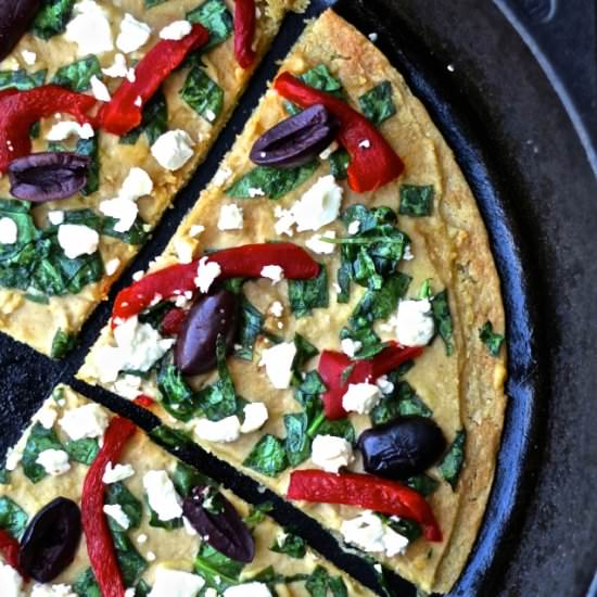Mediterranean Socca Pizza
