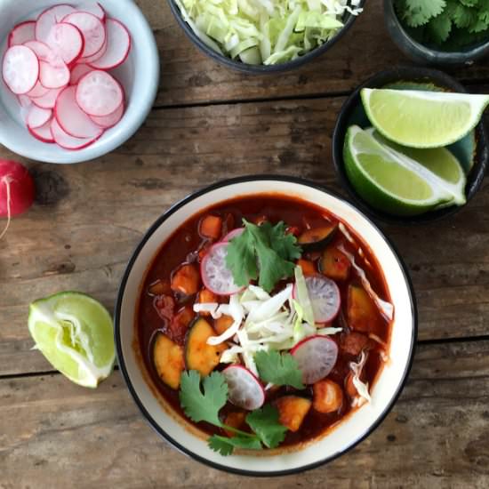 Vegetarian Pozole Rojo