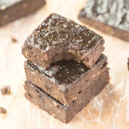 Three Ingredient Flourless Brownies