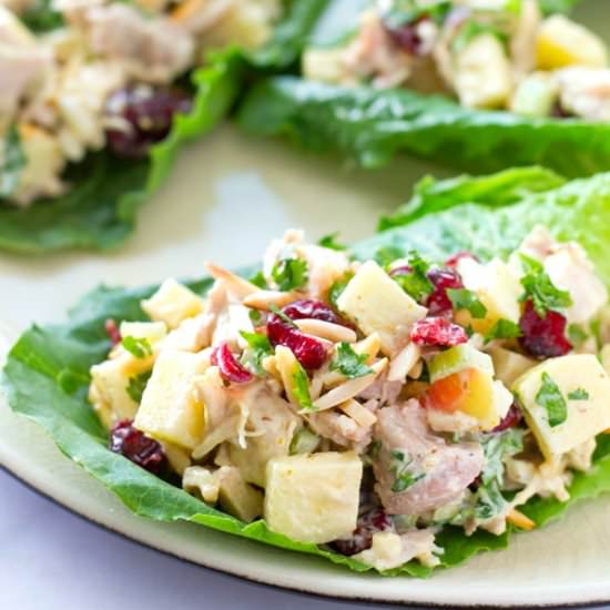 Apple Chicken Lettuce Wraps