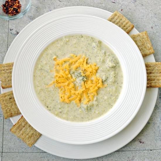 Lightened Up Broccoli & Cheese Soup