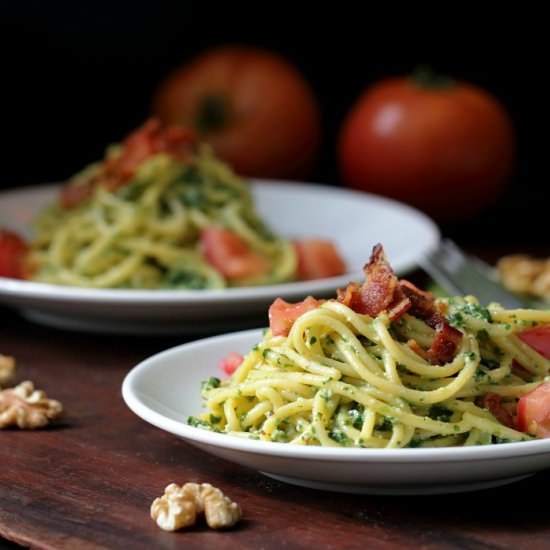 Speedy Spinach Pesto Pasta