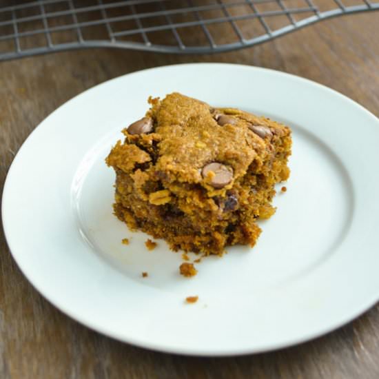 Pumpkin Chocolate Chip Oatmeal Cake