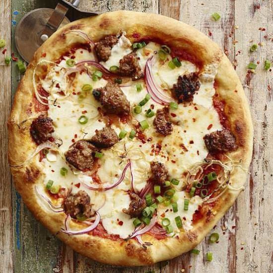 Smoked Mazzarella and Sausage Pizza