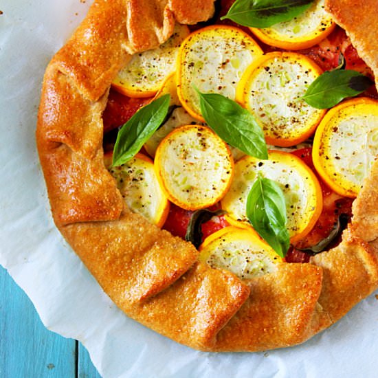 Tomato Squash Ricotta Galette