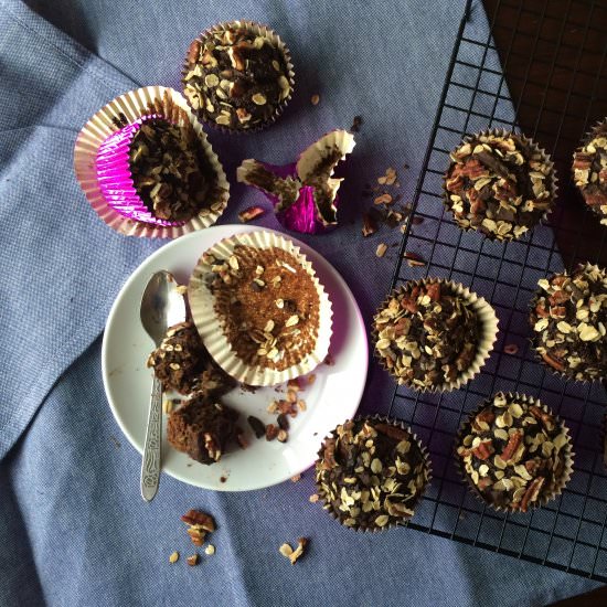 Eggless Chocolate Zucchini Muffins