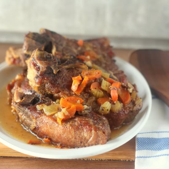 Mustard and Beer Braised Pork Ribs