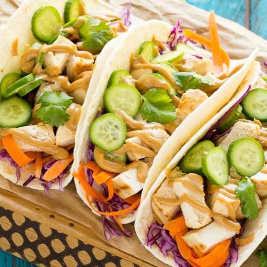 Thai Chicken Tacos