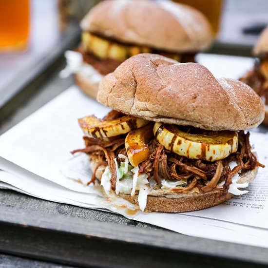 BBQ Pork Sandwich w/ Roasted Squash